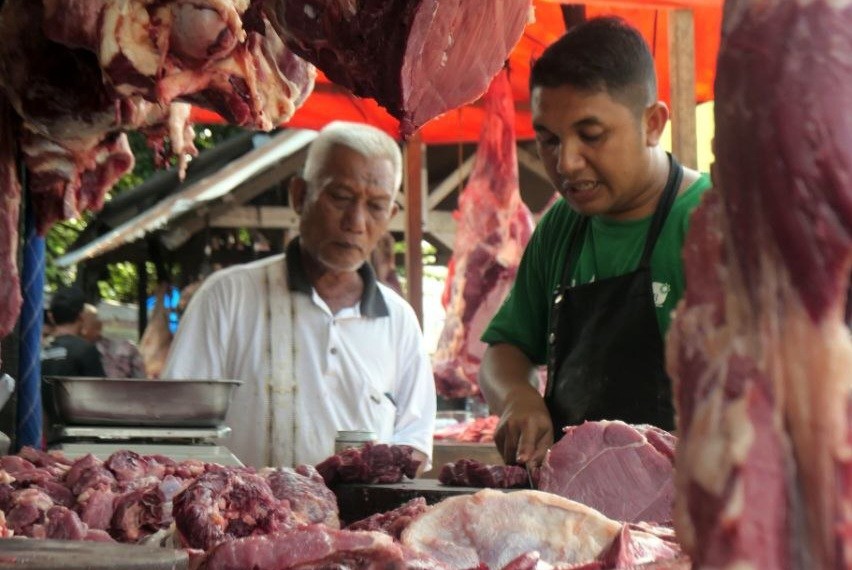 Penjual daging di Banda Aceh
